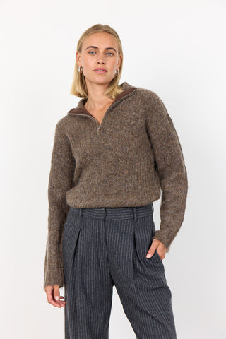 LR-INORA 2 Pullover Mørk sand