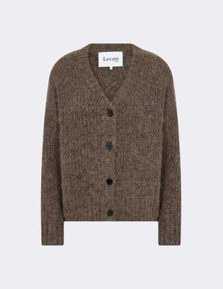 LR-INORA 1 Cardigan Mørk sand