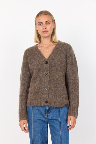 LR-INORA 1 Cardigan Mørk sand