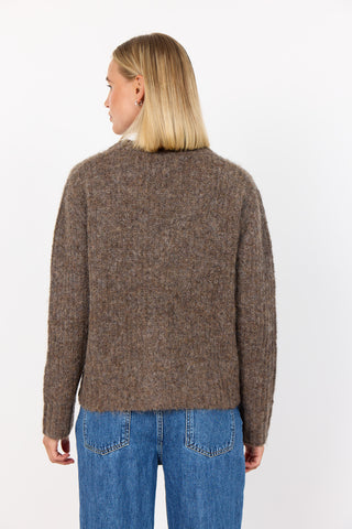 LR-INORA 1 Cardigan Mørk sand