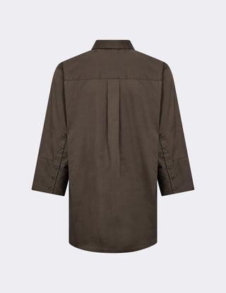 LR-ISLA SOLID 124 Skjorte Mørk brun