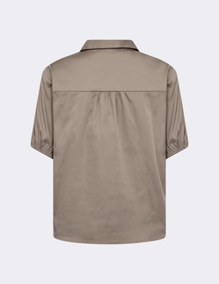 LR-ISLA SOLID 129 Skjorte Mørk sand