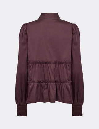 LR-ISLA SOLID 95 Skjorte Bordeaux