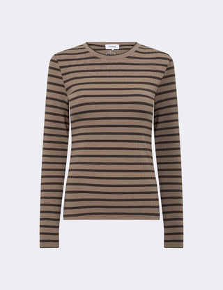 LR-NEDDIE 2 T-shirt Mørk brun