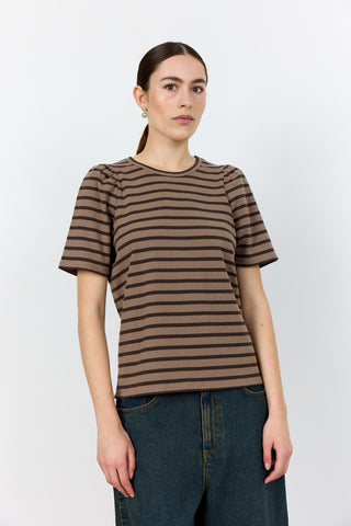 LR-NEDDIE 1 T-shirt Mørk brun