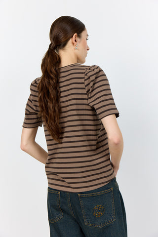 LR-NEDDIE 1 T-shirt Mørk brun