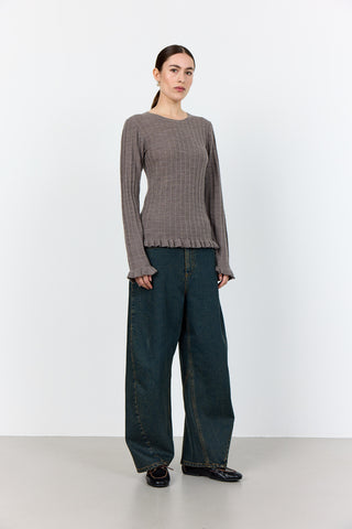 LR-ISMAILA 13 Pullover Lys brun