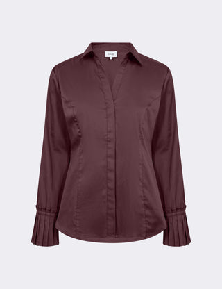 LR-ISLA SOLID 130 Skjorte Bordeaux