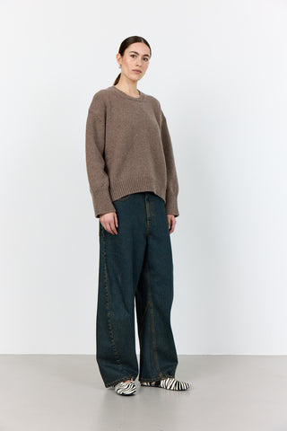 LR-PERLE 1 Pullover Lys brun