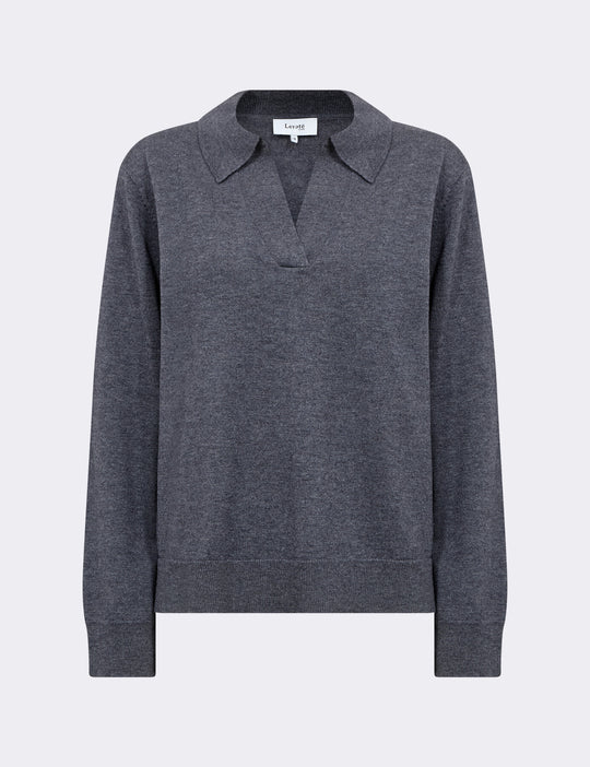 LR-ISMAILA 9 Pullover Mørk grå