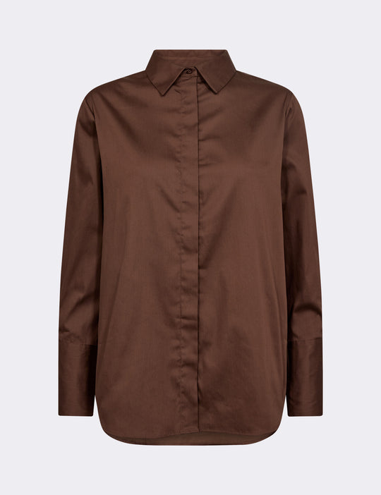 LR-ISLA SOLID 7 Skjorte Brun