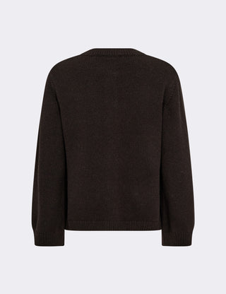 LR-PERLE 9 Cardigan Mørk brun
