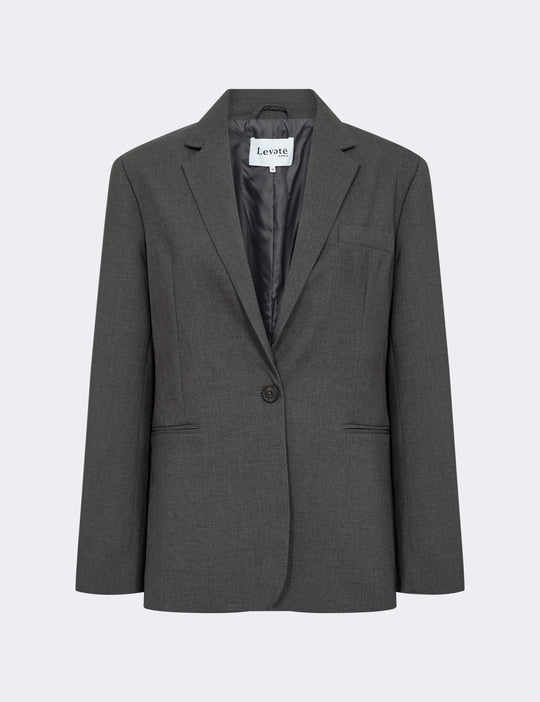 LR-PRESLEY 1 Blazer Mørk grå