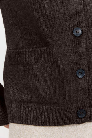 LR-PERLE 9 Cardigan Mørk brun