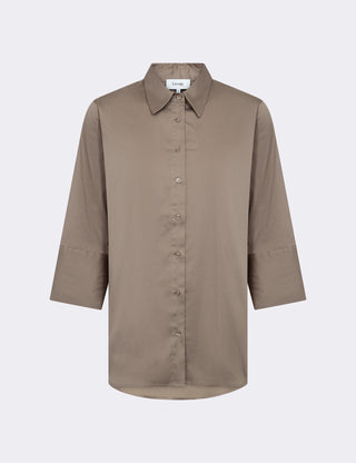 LR-ISLA SOLID 124 Skjorte Mørk sand