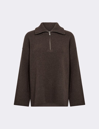 LR-PERLE 10 Pullover Mørk brun