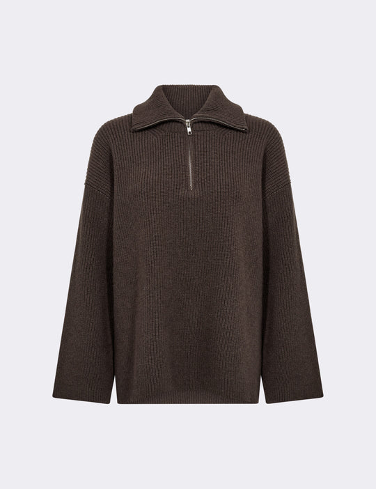 LR-PERLE 10 Pullover Mørk brun