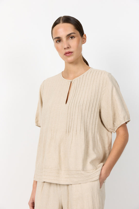 LR-NAJA 54 Bluse Lys sand