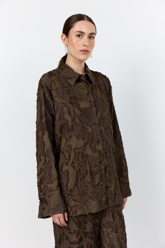 LR-NIKO 2 Skjorte Mørk brun