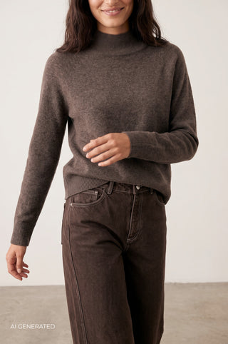LR-ELOISE 6 Pullover Mørk brun