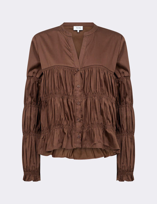 LR-ISLA SOLID 146 Skjorte Brun