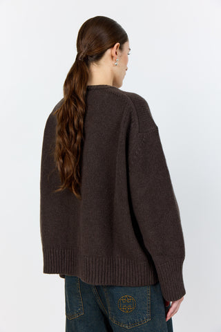 LR-PERLE 1 Pullover Mørk brun