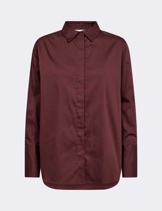 LR-ISLA SOLID 7 Skjorte Mørk brun