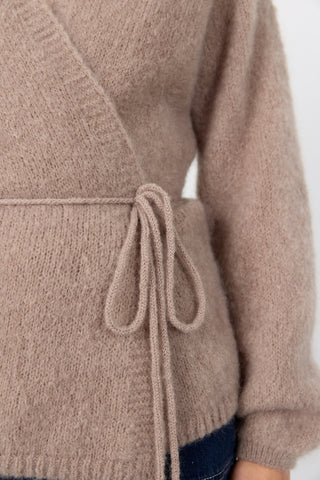 LR-NOREEN 7 Cardigan Lys brun