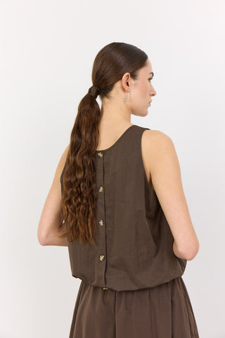 LR-LEA 1 Top Mørk brun