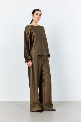 LR-NESSA 2 Bluse Lys brun