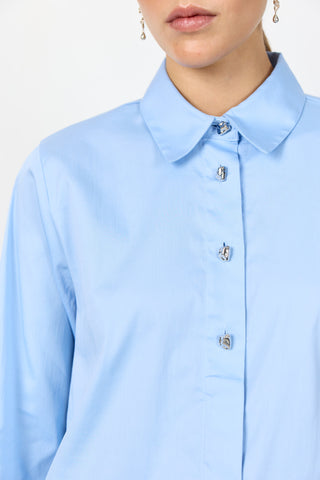 LR-ISLA SOLID 136 Skjorte Lyseblå