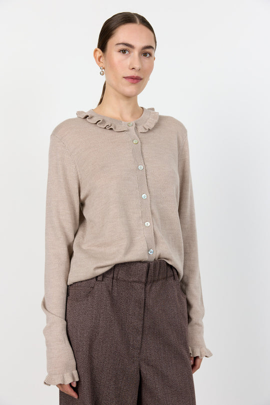 LR-ISMAILA 14 Cardigan Lys brun