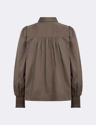 LR-ISLA SOLID 117 Skjorte Mørk brun