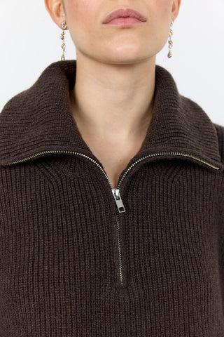 LR-PERLE 10 Pullover Mørk brun