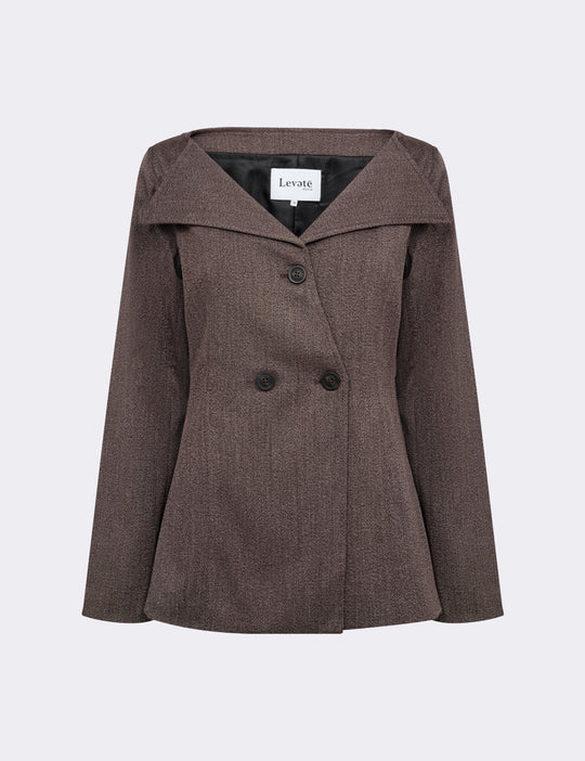 LR-OBASSIE 3 Blazer Mørk brun