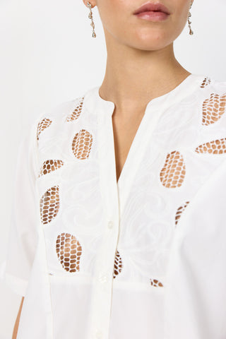 LR-PARKER 1 Bluse Off white