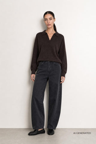 LR-ISMAILA 9 Pullover Mørk brun