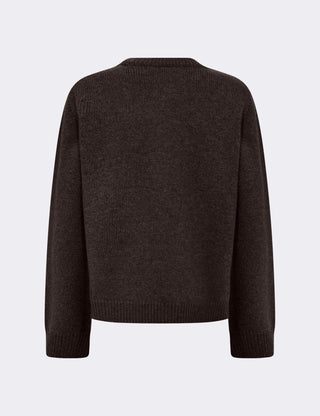 LR-PERLE 9 Cardigan Mørk brun