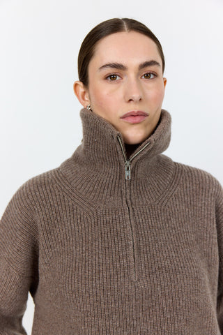 LR-PERLE 10 Pullover Lys brun