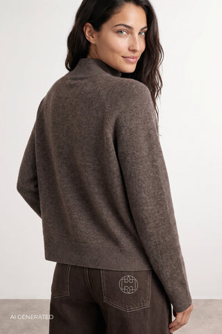 LR-ELOISE 6 Pullover Mørk brun