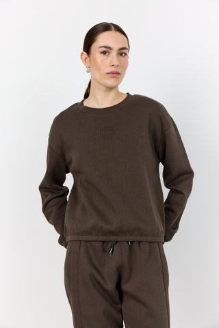 LR-NUKA 13 Sweatshirt Mørk brun