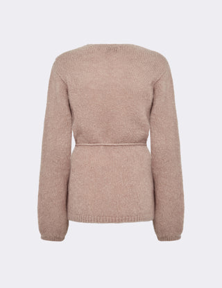 LR-NOREEN 7 Cardigan Lys brun