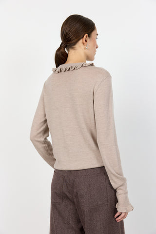 LR-ISMAILA 14 Cardigan Lys brun