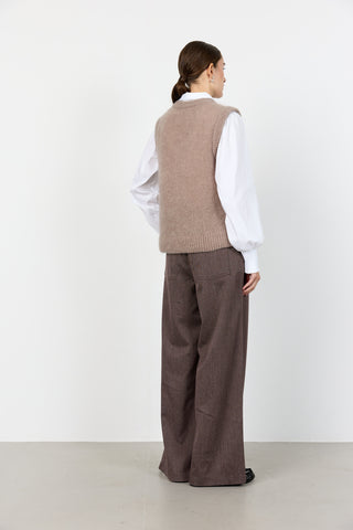 LR-NOREEN 5 Vest Lys brun