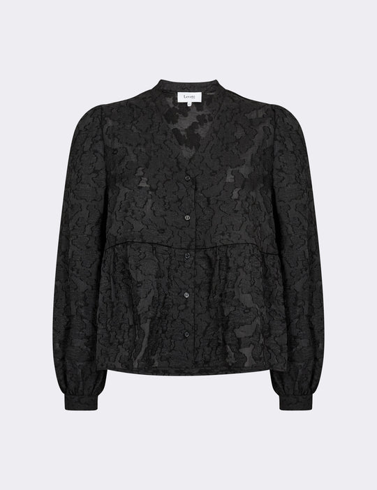 LR-NOVELLE 2 Bluse Sort