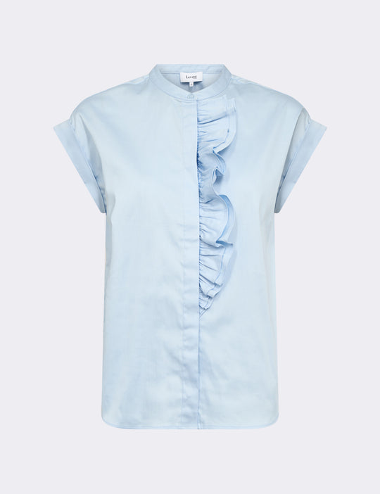 LR-ISLA SOLID 122 Bluse Lyseblå