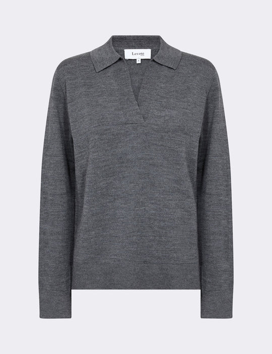 LR-ISMAILA 9 Pullover Mørk grå