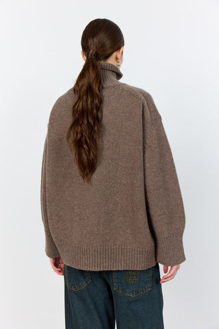 LR-PERLE 3 Pullover Lys brun