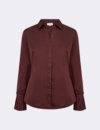 LR-ISLA SOLID 130 Skjorte Mørk brun