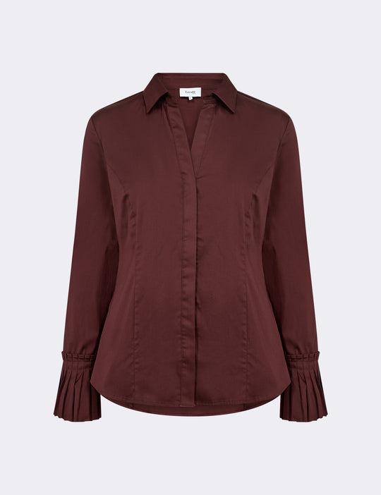 LR-ISLA SOLID 130 Skjorte Mørk brun